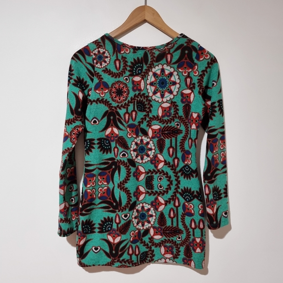 Primative Size L / XL  ( Aus 12 ) Aqua Floral Long Sleeve Blouse - Picture 2 of 3